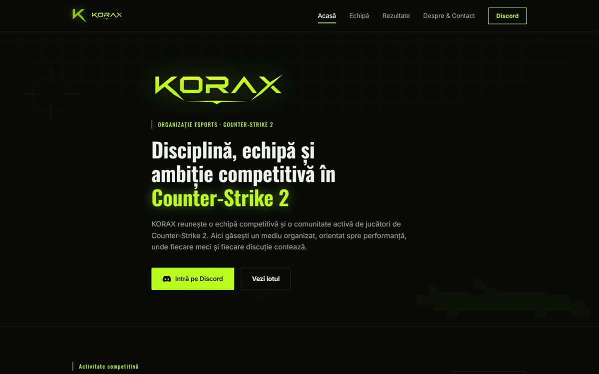 Vorschau der Website Korax